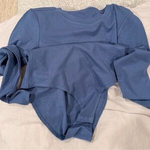 Amazon Women's Long Sleeve Blue Bodysuit